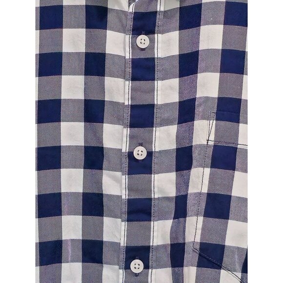 Sun + Stone Long Sleeve Casual/Dress Button Shirt - Blue White - Size- XL - Picture 3 of 13
